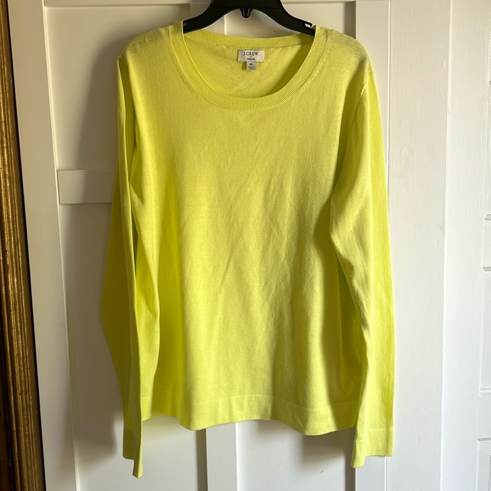 NWOT J Crew Sweater, Yellow, Size XL